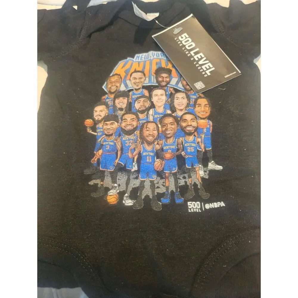 500 Level New York Knicks Team Caricature Baby Onesie 6 Months NWT NBA